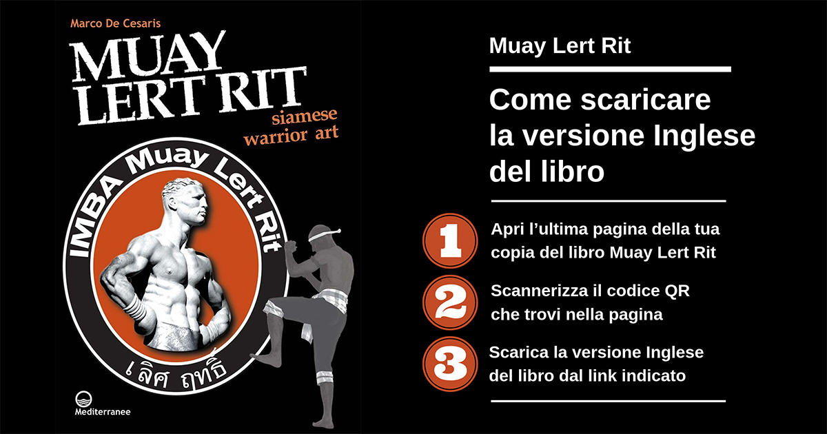 Lert Rit book advertisement IT MUAY LERT RIT<br/>arte guerriera siamese<br/>di Marco De Cesaris